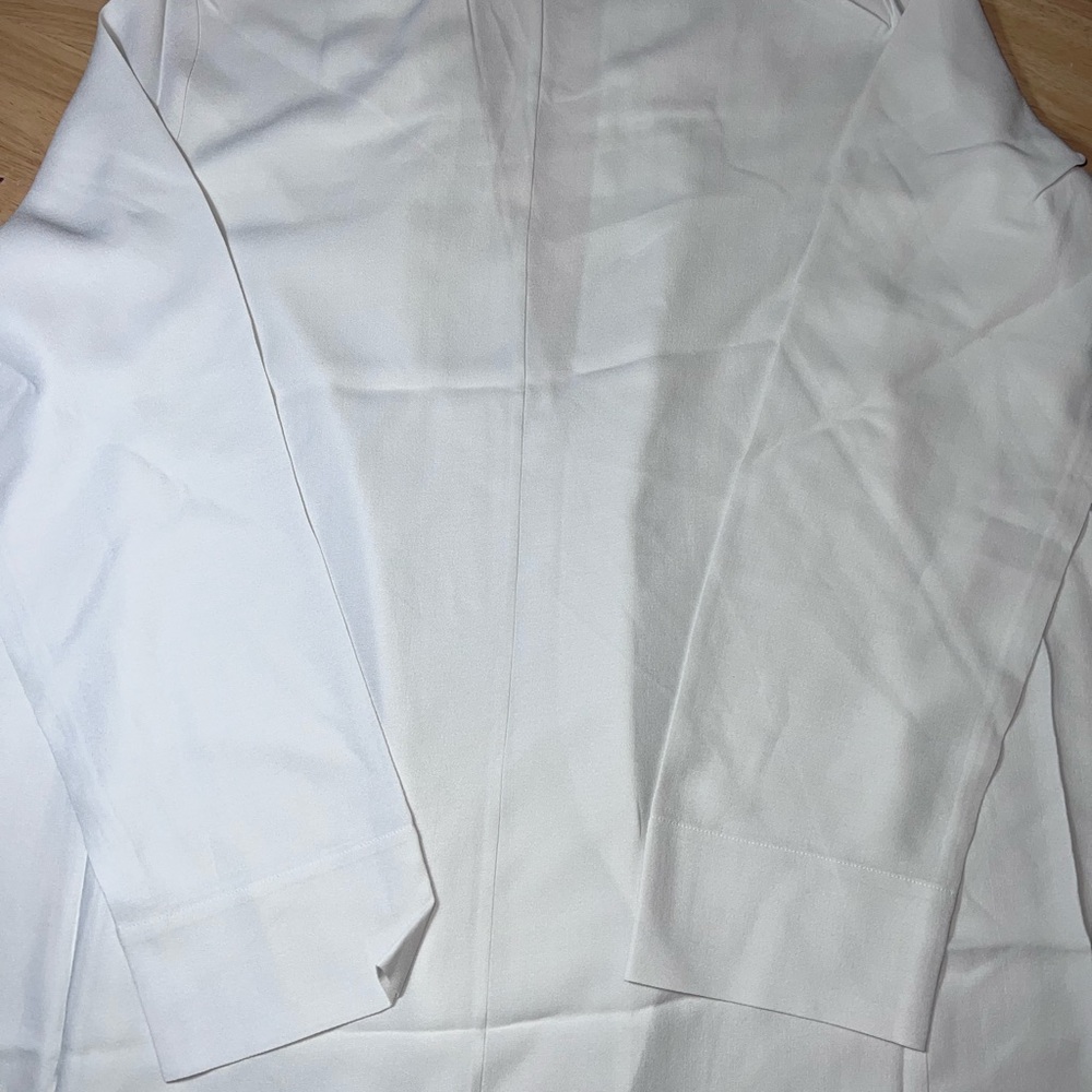 Eileen Fisher Bone Silk Georgette Crepe Trench Coat BNWTS $398.00 NEW BNWTS - Picture 8 of 15